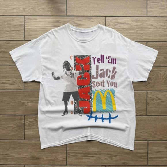 Cactus Jack X McDonalds Travis Scott Jack Sent You T Shirt - Picture 1 of 8
